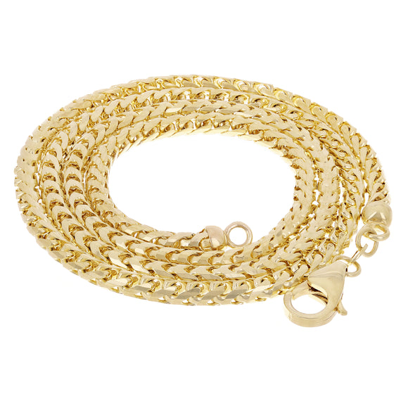 Men's Solid 14k Yellow Gold Franco Chain Necklace 20