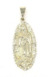 10k Yellow Gold Virgin Mary Lady of Guadalupe Religious Charm Pendant 5.7 grams
