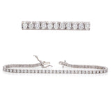 14k White Gold 4ctw Diamond Luxury Tennis Bracelet  7"