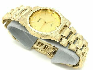 Men's 10k Yellow Gold Watch Link Band Geneve Wrist Watch 6.5"-7" 43 grams