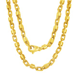 Men's 14k Yellow Handmade Fashion Link Necklace 24" 4.5mm 37.2 grams