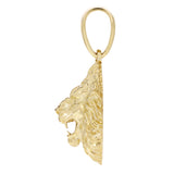 10k Yellow Gold 3D Lion Head Charm Pendant 2.2" 22.5 grams