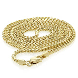 14k Yellow Gold Solid Franco Chain Necklace 24" 2.15mm 14.5 grams
