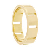 14k Yellow Gold Cut Out Bar Ring Band Size 6 - 5.3mm 5 grams