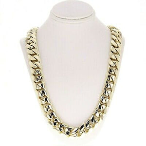 10k Yellow Gold Heavy Miami Cuban Chain Necklace 20" 15mm 254.7 grams