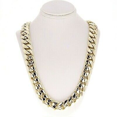 10k Yellow Gold Heavy Miami Cuban Chain Necklace 20