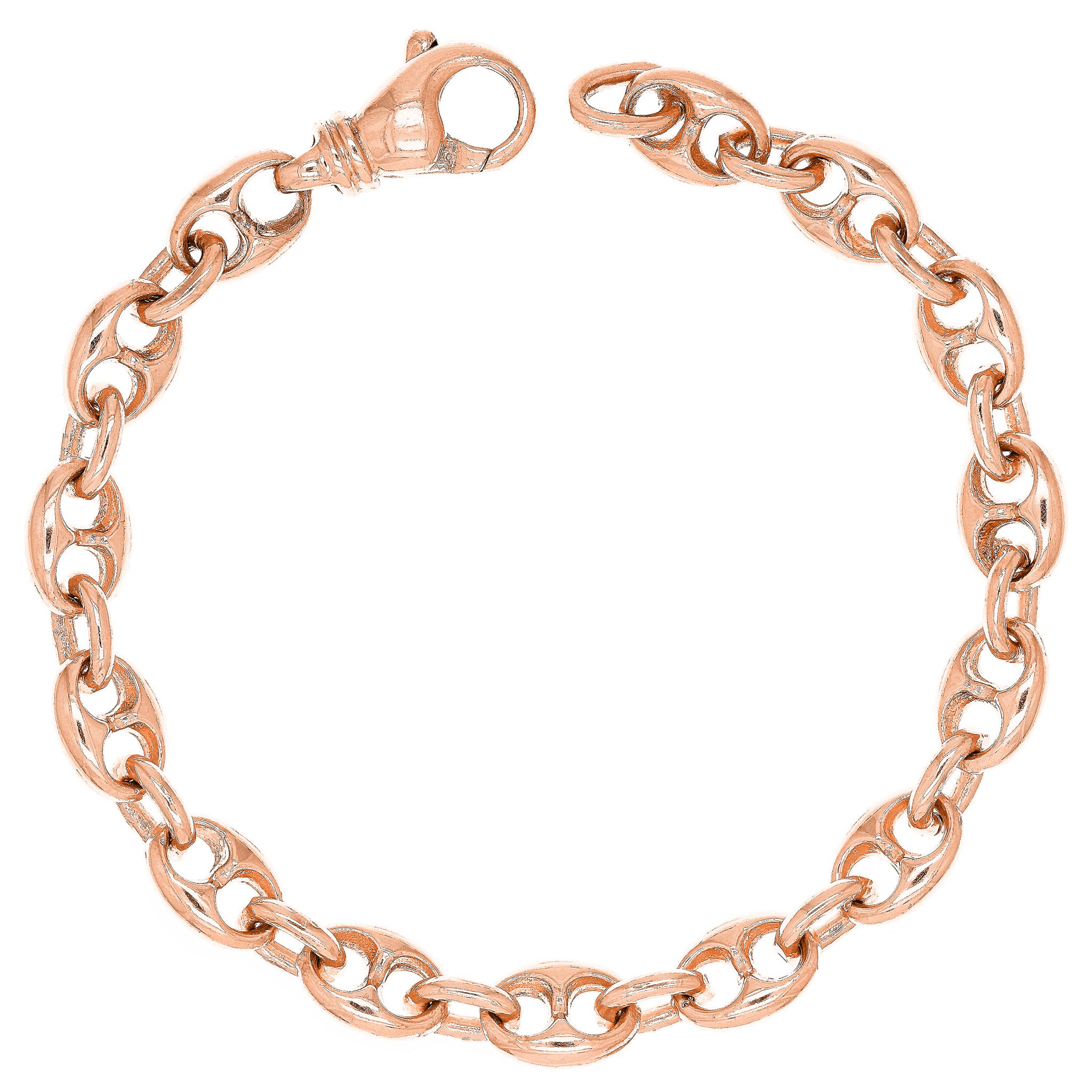 14K Rose Gold Miami Cuban Link Colossal Chain Bracelet 14.5mm 7.5-9in  890804-1