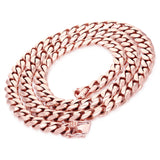 10k Rose Gold Solid Heavy Miami Cuban Chain Necklace 22" 10mm 142.3 grams