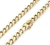 Men's 14k Yellow Gold Heavy Solid Cuban Chain Link Necklace 27" 10mm 196 grams