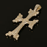 14k Yellow Gold Crucifix Christian Cross Pendant Religious Charm 26mm 15.9 grams