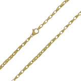 14k Yellow Gold Handmade Fashion Link Necklace 24" 3.5mm 32 grams