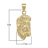 14k Yellow Gold Jesus Piece Jesus Christ Face Religious Charm Pendant 2 grams