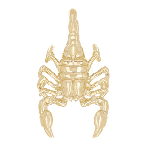 14k Yellow Gold Solid Detailed Scorpion Charm Pendant 5.5 grams