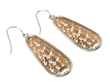 Italian 14k Two Tone Gold Long Filigree Dangling Earrings & Pendant Set 6.1grams