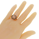 14k Rose Gold 2.82ctw Morganite Chocolate & White Diamond Vintage Style Ring Sz7
