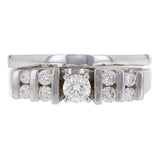14k White Gold 1/2ctw Diamond Engagement & Wedding 2 Piece Ring Set Size 7