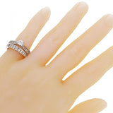 14k White Gold 1.50ctw Diamond 2 Piece Engagement & Wedding Bridal Set Ring