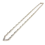 Men's 14k White Gold Handmade Fashion Link Necklace 24" 5mm 95.5grams