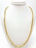 14k Yellow Gold Solid Square Byzantine Chain Necklace 20" 3.5mm 40.3 grams