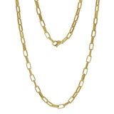 14k Yellow Gold Handmade Fashion Link Necklace 26" 5mm 43.7 grams