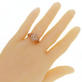 14k Rose Gold 1.55ctw Morganite & Diamond Flower Ring Size 6.75