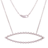 18k White Gold 0.85ctw Diamond Crescent Layering Pendant Necklace