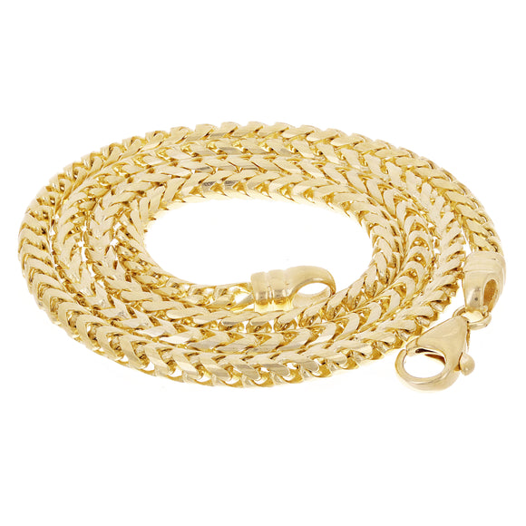 Men's Solid 14k Yellow Gold Franco Chain Necklace 20