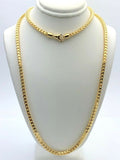 14k Yellow Gold Franco Chain Necklace Solid Gold Link Chain 30" 3.6mm 52.8 grams