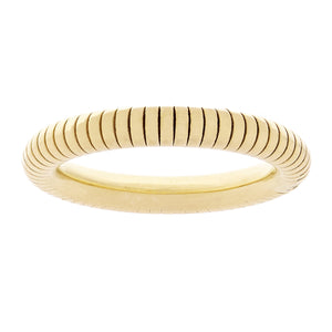 14k Yellow Gold Round Omega Style Ring Round Sliced Ring Size 7.75 - 3.4mm 4.3g